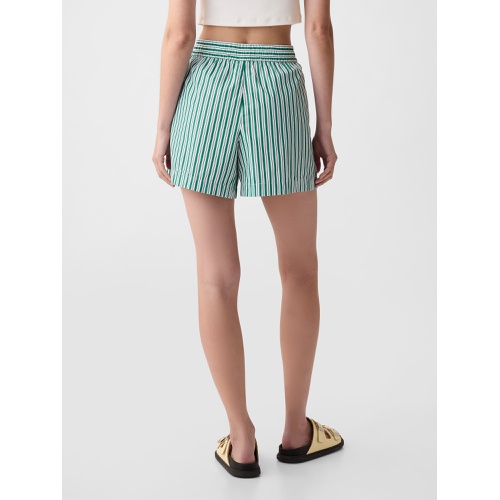 갭 Organic Cotton Striped Poplin Shorts