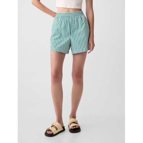 갭 Organic Cotton Striped Poplin Shorts