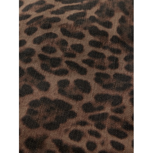 갭 Leopard Denim Mini Skirt