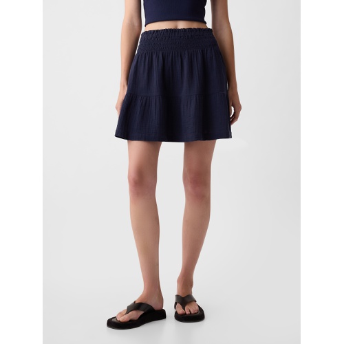 갭 Crinkle Gauze Tiered Mini Skirt