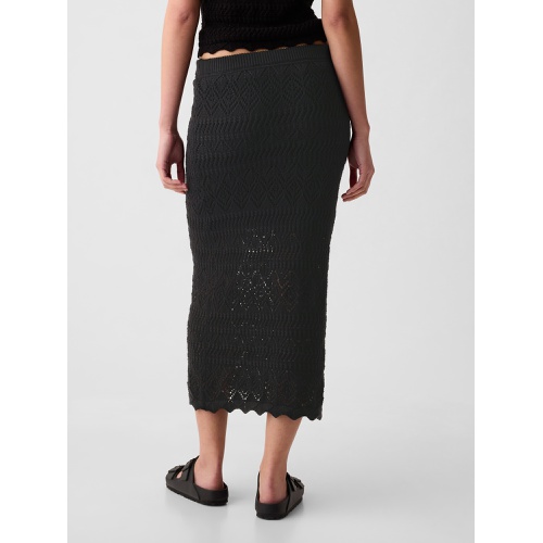 갭 Crochet Pull-On Midi Skirt