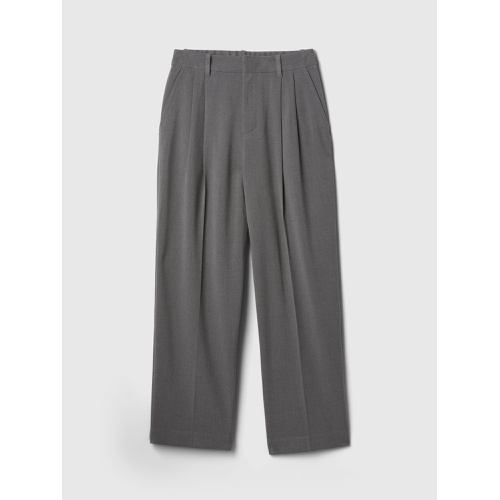 갭 365 High Rise Brushed Twill Pleated Taper Trousers