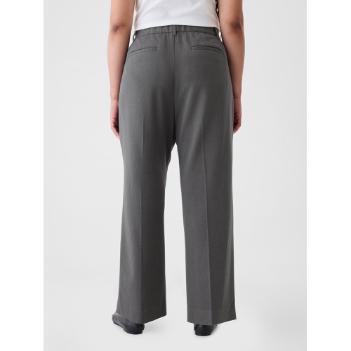 갭 365 High Rise Brushed Twill Pleated Taper Trousers