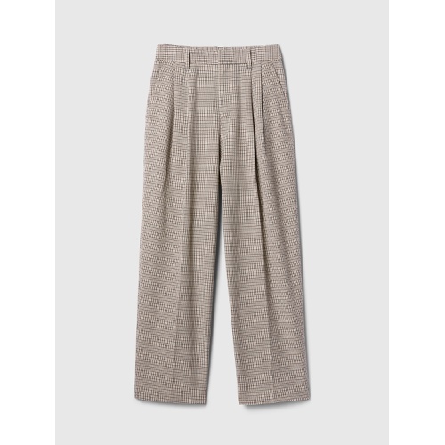 갭 365 High Rise Brushed Twill Pleated Taper Trousers