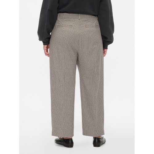 갭 365 High Rise Brushed Twill Pleated Taper Trousers