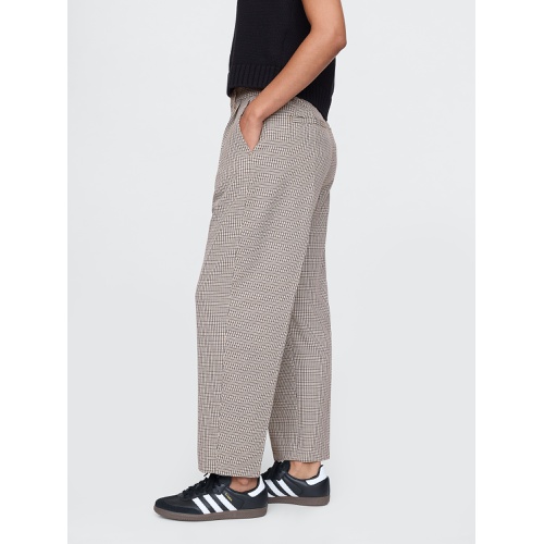 갭 365 High Rise Brushed Twill Pleated Taper Trousers