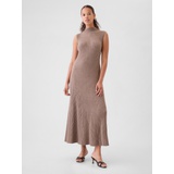 CashSoft Rib Mockneck Maxi Sweater Dress