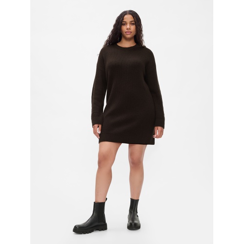 갭 CashSoft Shaker-Stitch Mini Sweater Dress