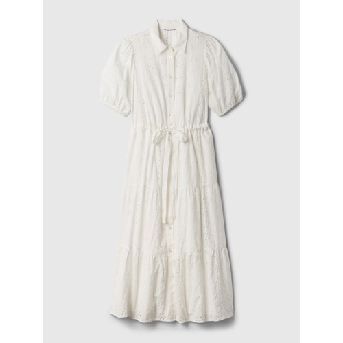 갭 Eyelet Tiered Midi Dress