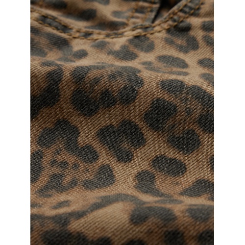 갭 Kids Low Rise Stride Wide-Leg Leopard Jeans