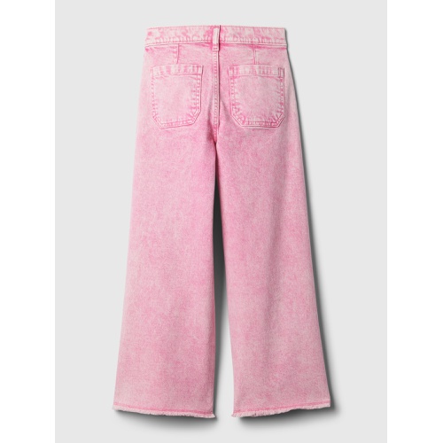 갭 Kids High Rise Stride Wide-Leg Ankle Jeans