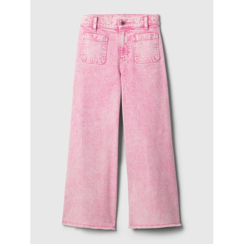 갭 Kids High Rise Stride Wide-Leg Ankle Jeans