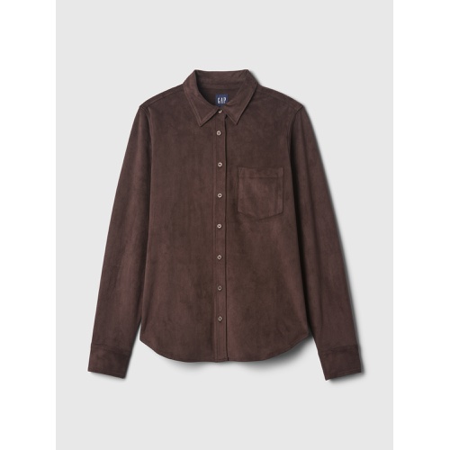 갭 Vegan Suede Classic Shirt