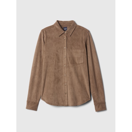 갭 Vegan Suede Classic Shirt