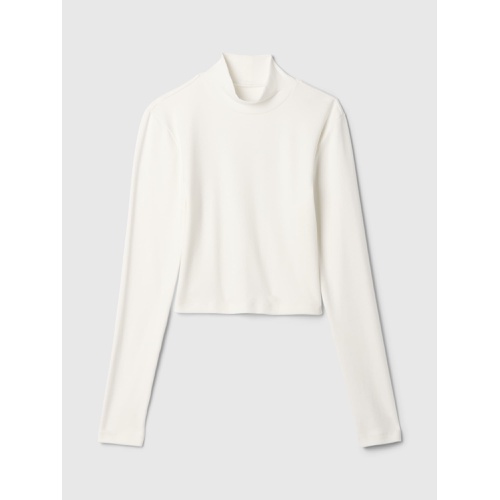 갭 Modern Cropped Mockneck Shirt