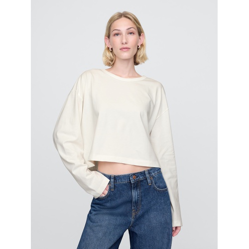 갭 Organic Cotton Vintage Cropped T-Shirt