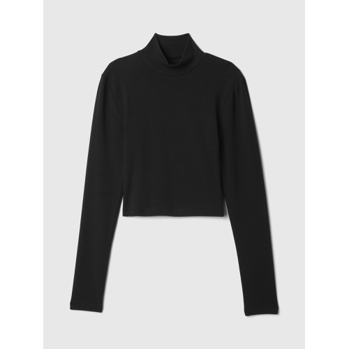 갭 Modern Cropped Mockneck Shirt