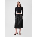 Vegan Leather Midi Skirt