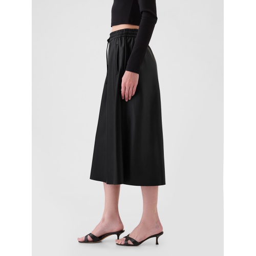 갭 Vegan Leather Midi Skirt