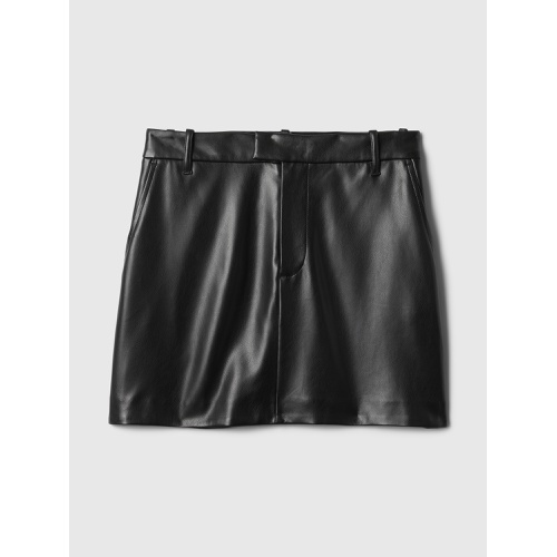 갭 Vegan Leather Mini Skirt