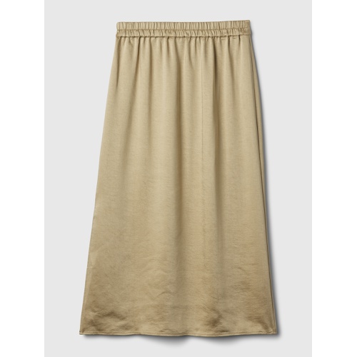 갭 Satin Midi Skirt