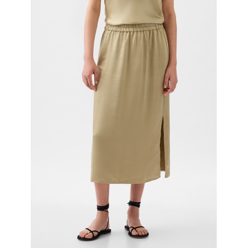 갭 Satin Midi Skirt