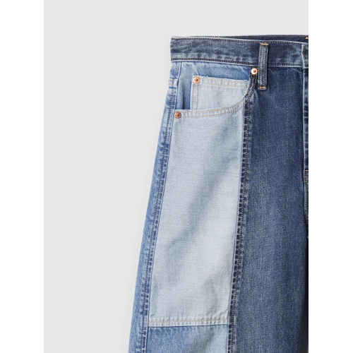 갭 High Rise Patchwork Barrel Jeans