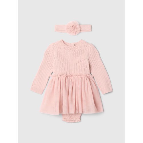 갭 Baby Sweater Tulle Bodysuit Dress