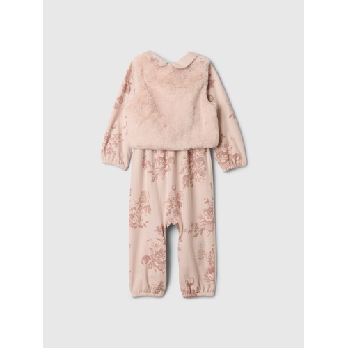 갭 Baby Faux Fur Vest Outfit Set