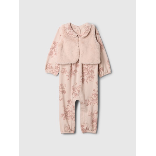 갭 Baby Faux Fur Vest Outfit Set