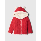 Baby CashSoft Sherpa-Lined Cardigan