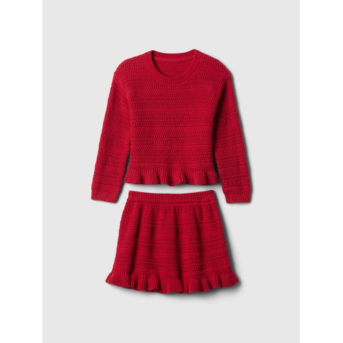 갭 Baby & Toddler Ruffle Sweater Skirt Set