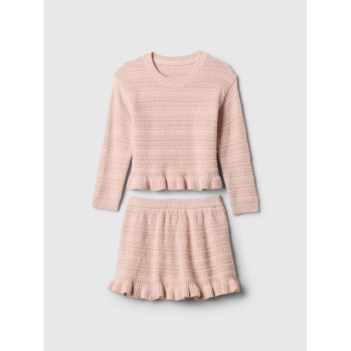 갭 Baby & Toddler Ruffle Sweater Skirt Set