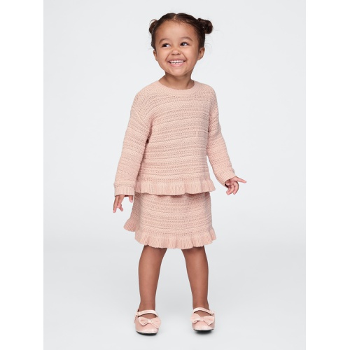 갭 Baby & Toddler Ruffle Sweater Skirt Set