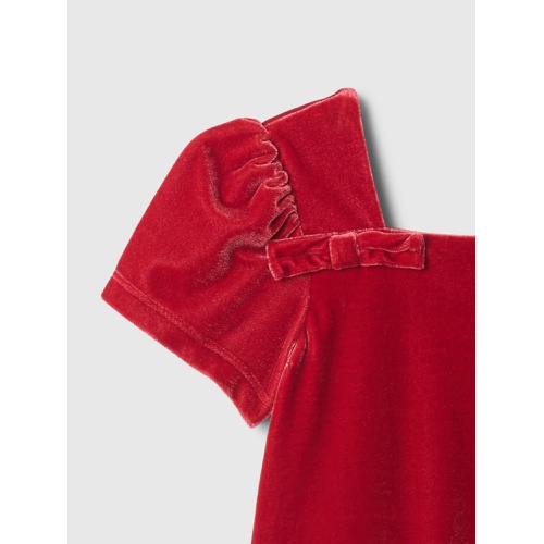 갭 Baby & Toddler Velour Bow Shift Dress