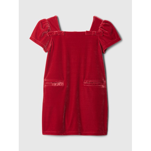 갭 Baby & Toddler Velour Bow Shift Dress