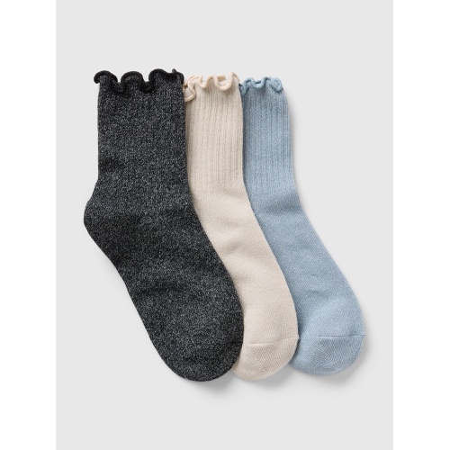 갭 Kids Shimmer Crew Socks (3-Pack)