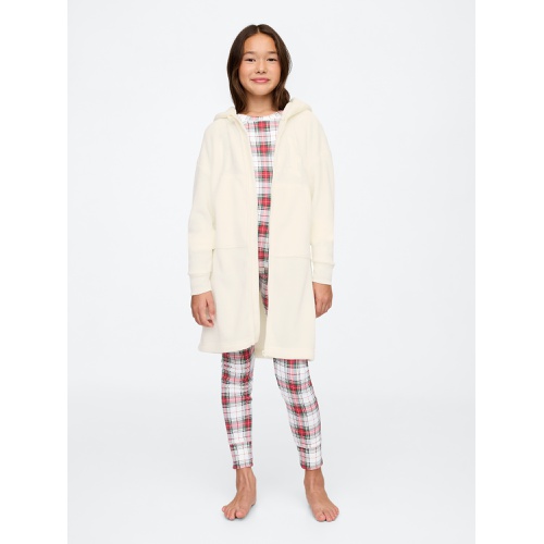 갭 Kids Recycled Sherpa Logo Hoodie Robe