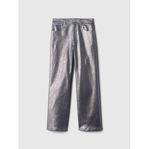 갭 Kids Low Rise Stride Wide-Leg Foil Jeans