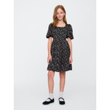 Kids Floral Puff Dress