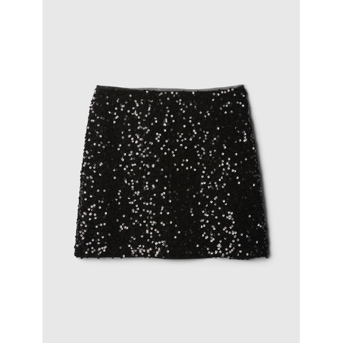 갭 Kids Sequin Velvet Mini Skirt