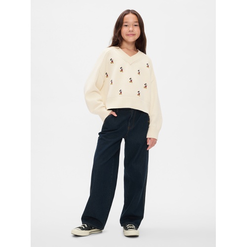 갭 Gap × Disney Kids Mickey Mouse Embroidered Sweater