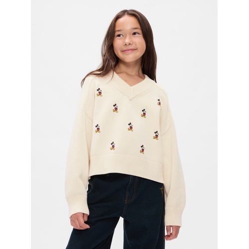 갭 Gap × Disney Kids Mickey Mouse Embroidered Sweater