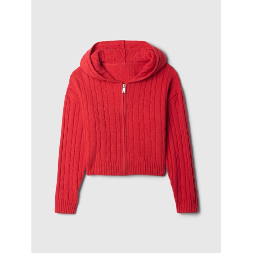 갭 Kids CashSoft Cable-Knit Sweater Hoodie