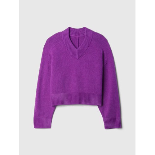 갭 Kids CashSoft Oversized V-Neck Sweater