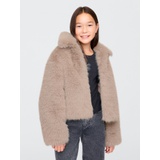 Kids Faux Fur Cropped Jacket