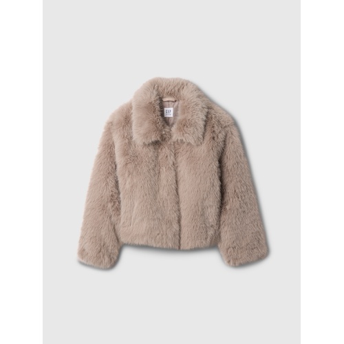 갭 Kids Faux Fur Cropped Jacket