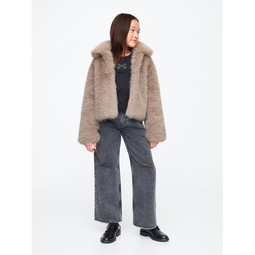 갭 Kids Faux Fur Cropped Jacket