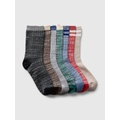 Kids Marled Rib Crew Socks (7-Pack)