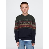 Kids CashSoft Fair Isle Sweater